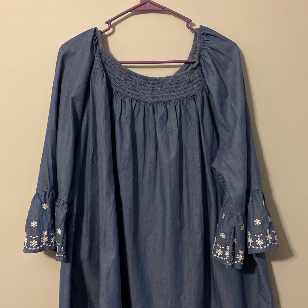 Denim looking ladies cute top